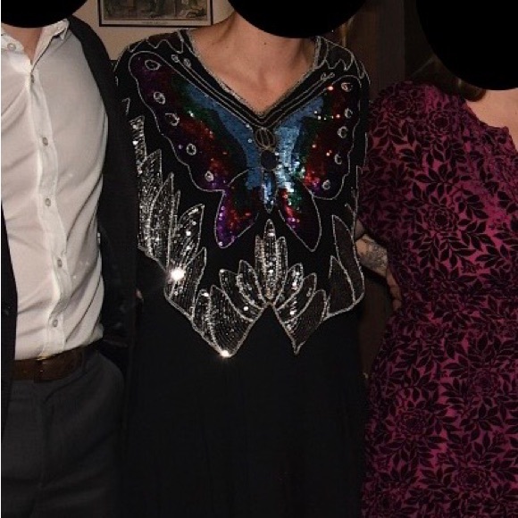 1920’s sequin capelet with butterfly - Picture 3 of 3